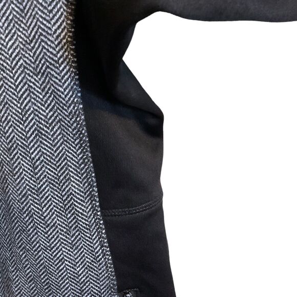 Marc New York Andrew Marc Jacket Women's SZ L Zip Up Black White Herringbone - Picture 12 of 16